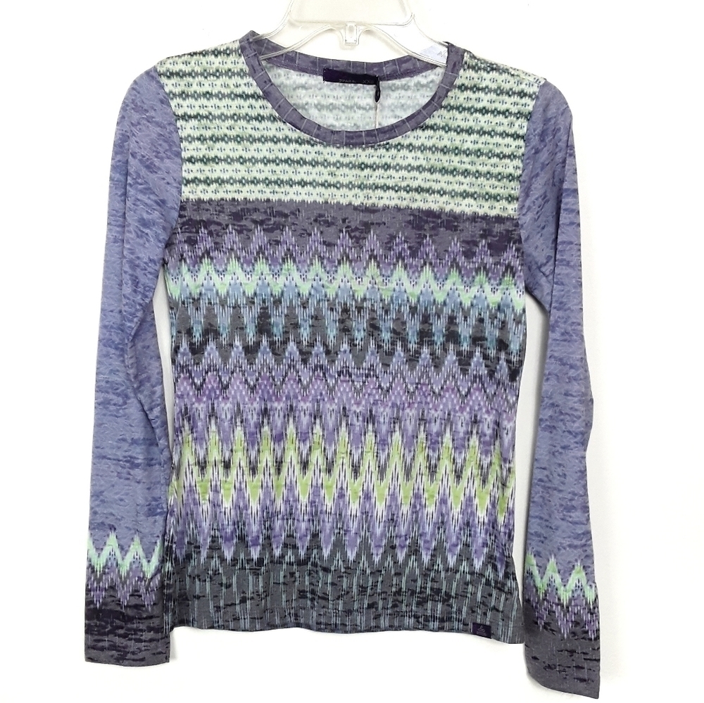 💜 Prana | NWT purple and green chevron long sleeve